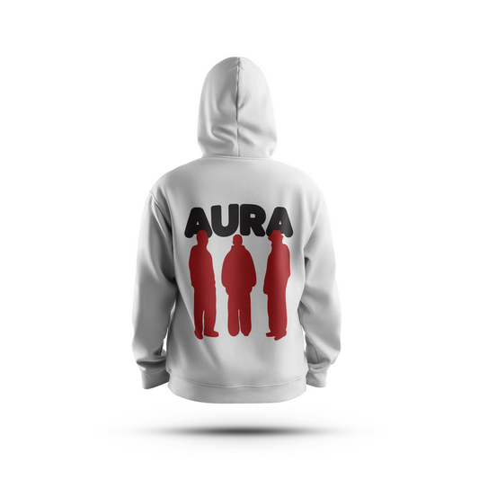 AURA CLASSIC WHITE UNISEX HOODIE