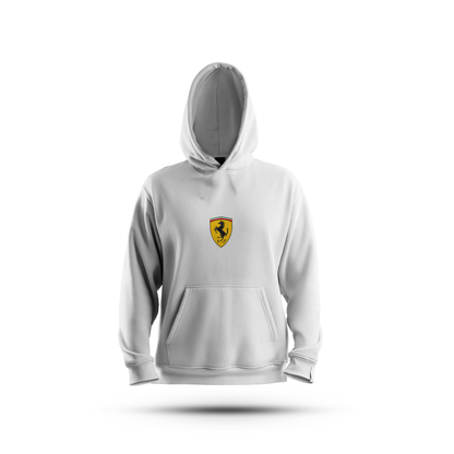 FERRARI WHITE UNISEX HOODIE