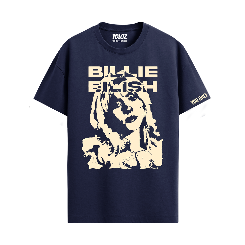 BILLIE EILISH NAVY BLUE REGULAR FIT T-SHIRT – YOLOZ