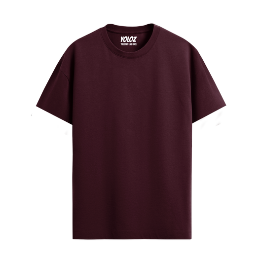 BASIC MAROON REGULAR FIT T-SHIRT