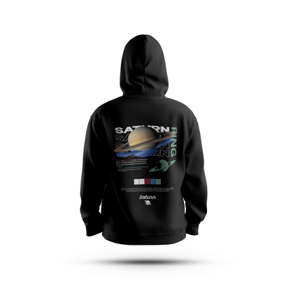 SATURN BLACK UNISEX HOODIE