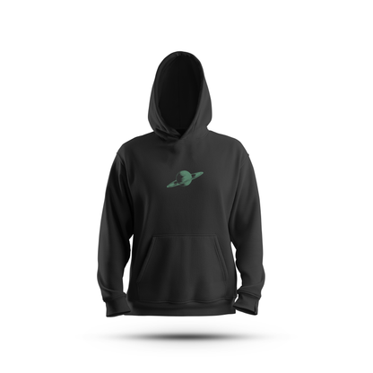 SATURN BLACK UNISEX HOODIE