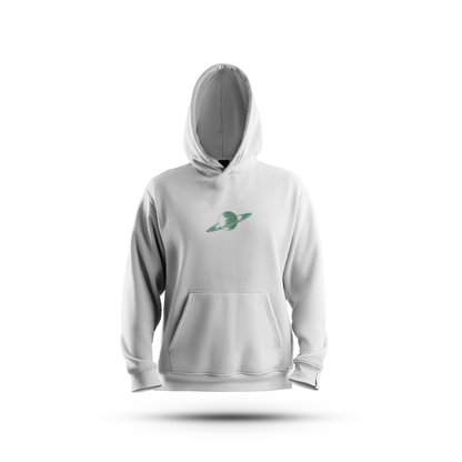 SATURN WHITE UNISEX HOODIE